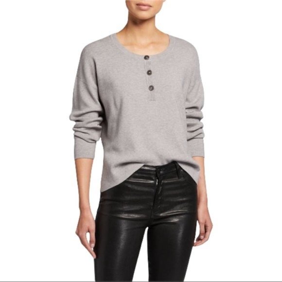 WAYF Kerry Lightweight Brushed Knit Pullover Sweater in Grey - Large - NWT - Picture 3 of 3